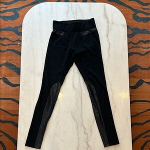 Boston Designer, Daniela Corte’s Black Leggings with Leather Accents